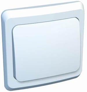 Выключатель Этюд  кноп. 1-кл. СП 10А бел. Sche КC10-001b