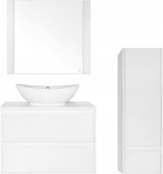 Тумба Style Line подвесная Монако 80 (2 ящ.), Гамма 56, Ориноко/бел лакобель, PLUS