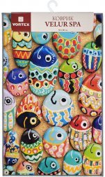 Коврик влаговпитывающий  &quot;Velur SPA&quot;  50*80 см &quot;Рыбки&quot;, &quot;VORTEX&quot; / 10 24292